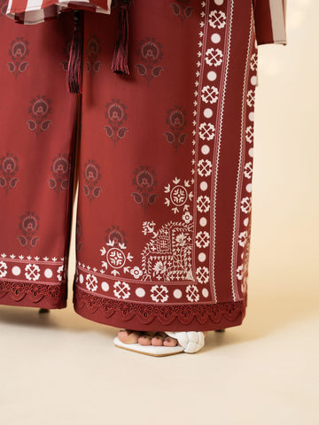 3 PIECE - PRINTED LINEN SUIT