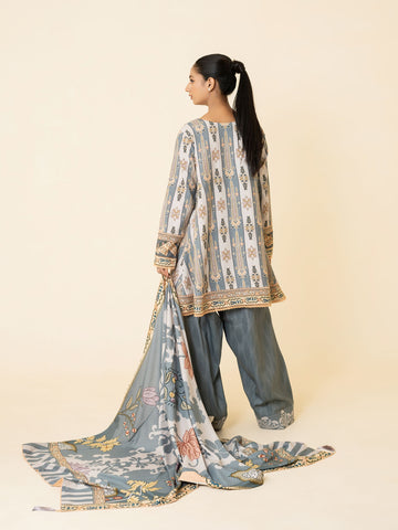 3 PIECE - PRINTED LINEN SUIT