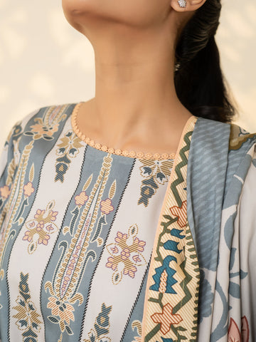 3 PIECE - PRINTED LINEN SUIT