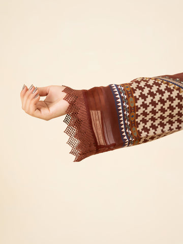 3 PIECE - PRINTED LINEN SUIT