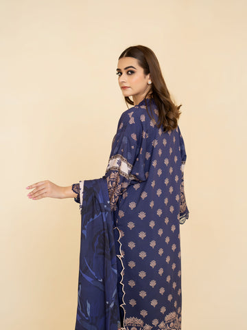 3 PIECE - PRINTED LINEN SUIT