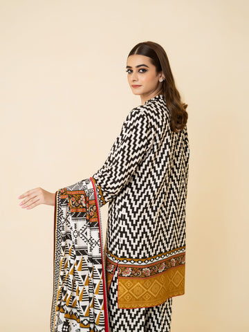 3 PIECE - PRINTED LINEN SUIT