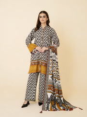 3 PIECE - PRINTED LINEN SUIT