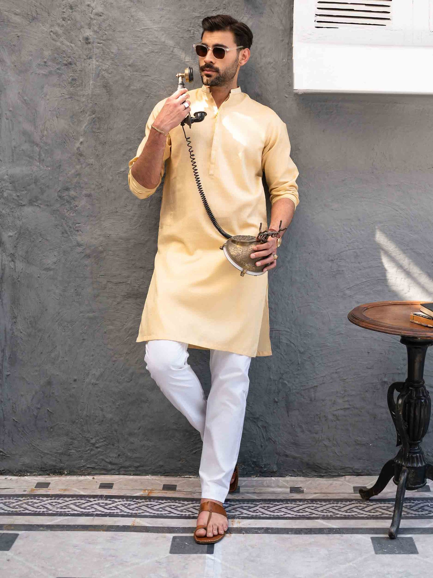 Men Casual Kurta Embroidered