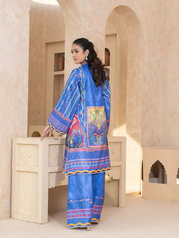 2 PIECE - PRINTED EMBOSED SILK