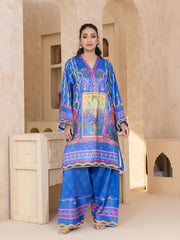 2 PIECE - PRINTED EMBOSSED SILK