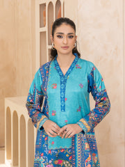 PRINTED EMBOSSED SILK LONG SHIRT