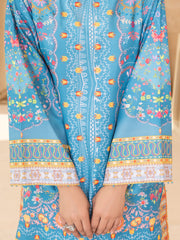 2 PIECE - PRINTED RAW SILK