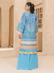 2 PIECE - PRINTED RAW SILK