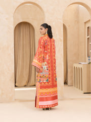 PRINTED EMBOSSED SILK LONG SHIRT
