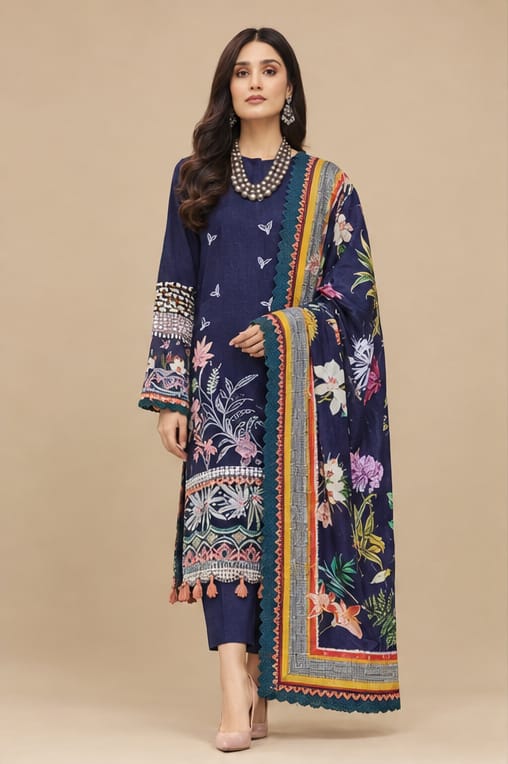 03 PCS LUXURY LAWN EMBROIDERY