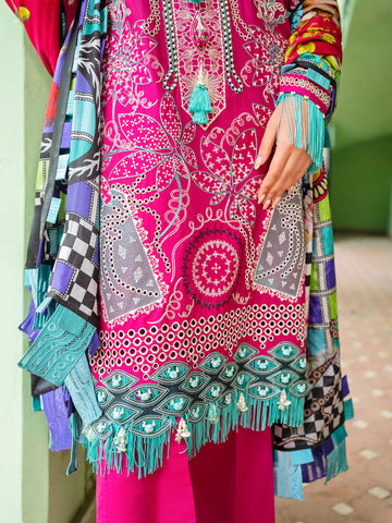 Printed and Embroidered Suit - Rabazka