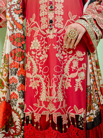 Printed and Embroidered Suit - Rabazka