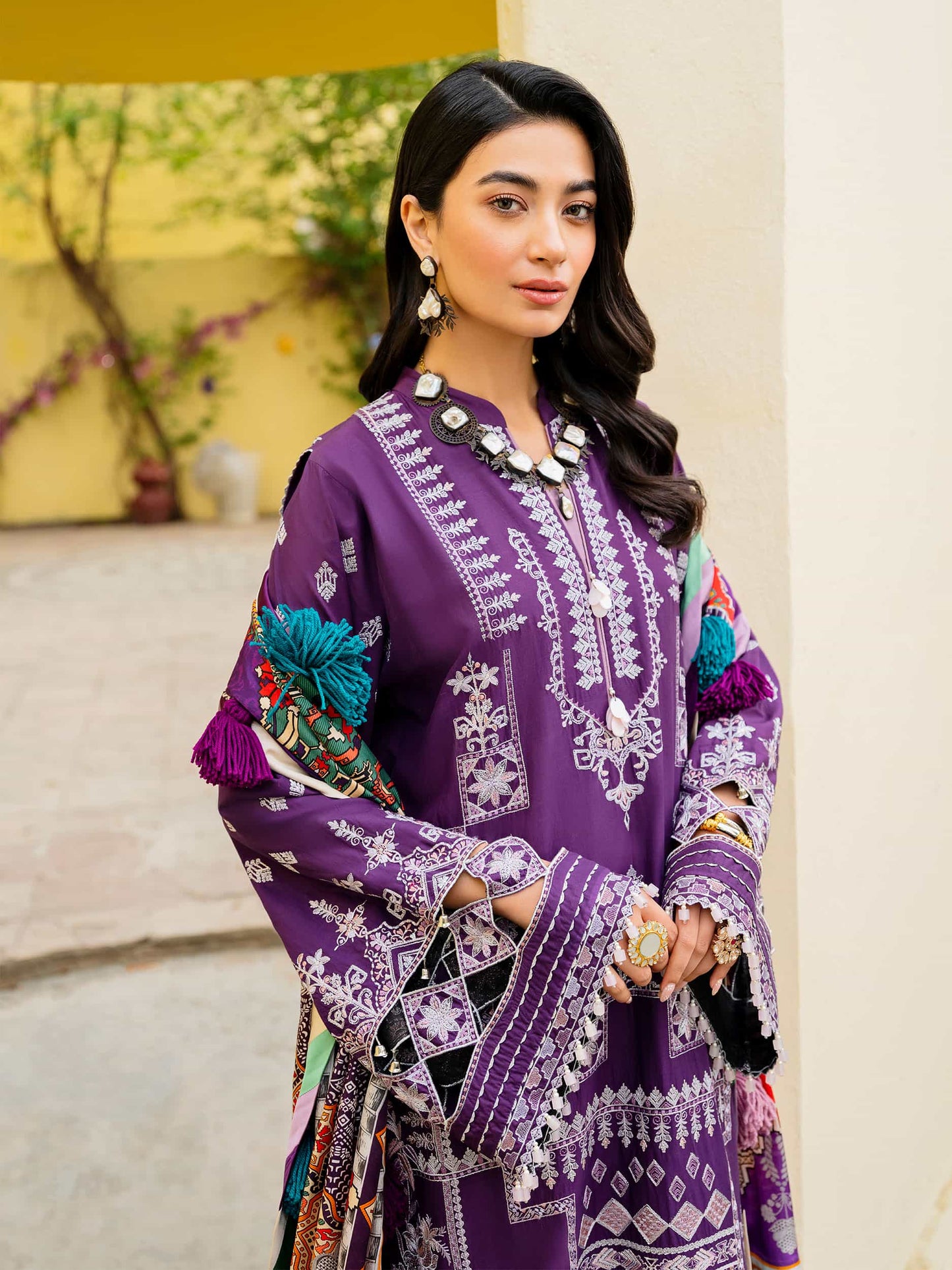 Printed and Embroidered Suit - Rabazka