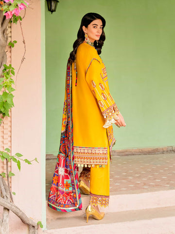 Printed and Embroidered Suit - Rabazka